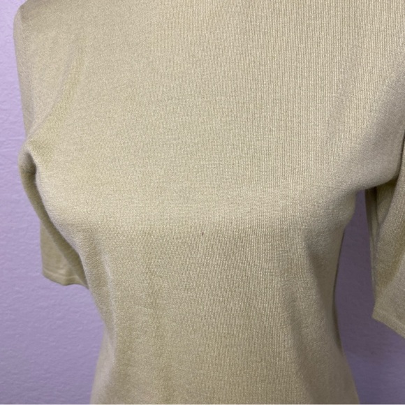 Linda Allard Ellen Tracy Lime Green Cashmere Sweater - Picture 8 of 8